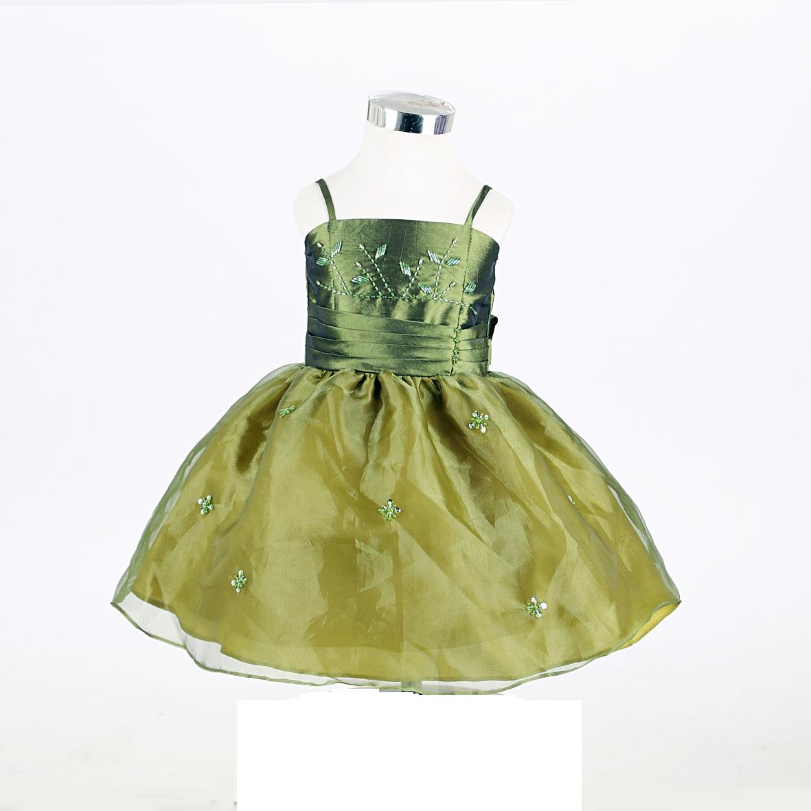 Baby girl 2024 olive green dress